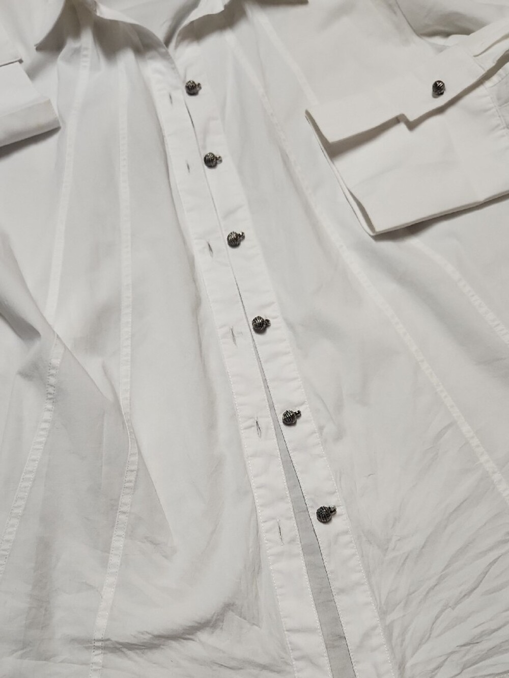 White Women’s Button-Down Shirt - Picture 8 of 9